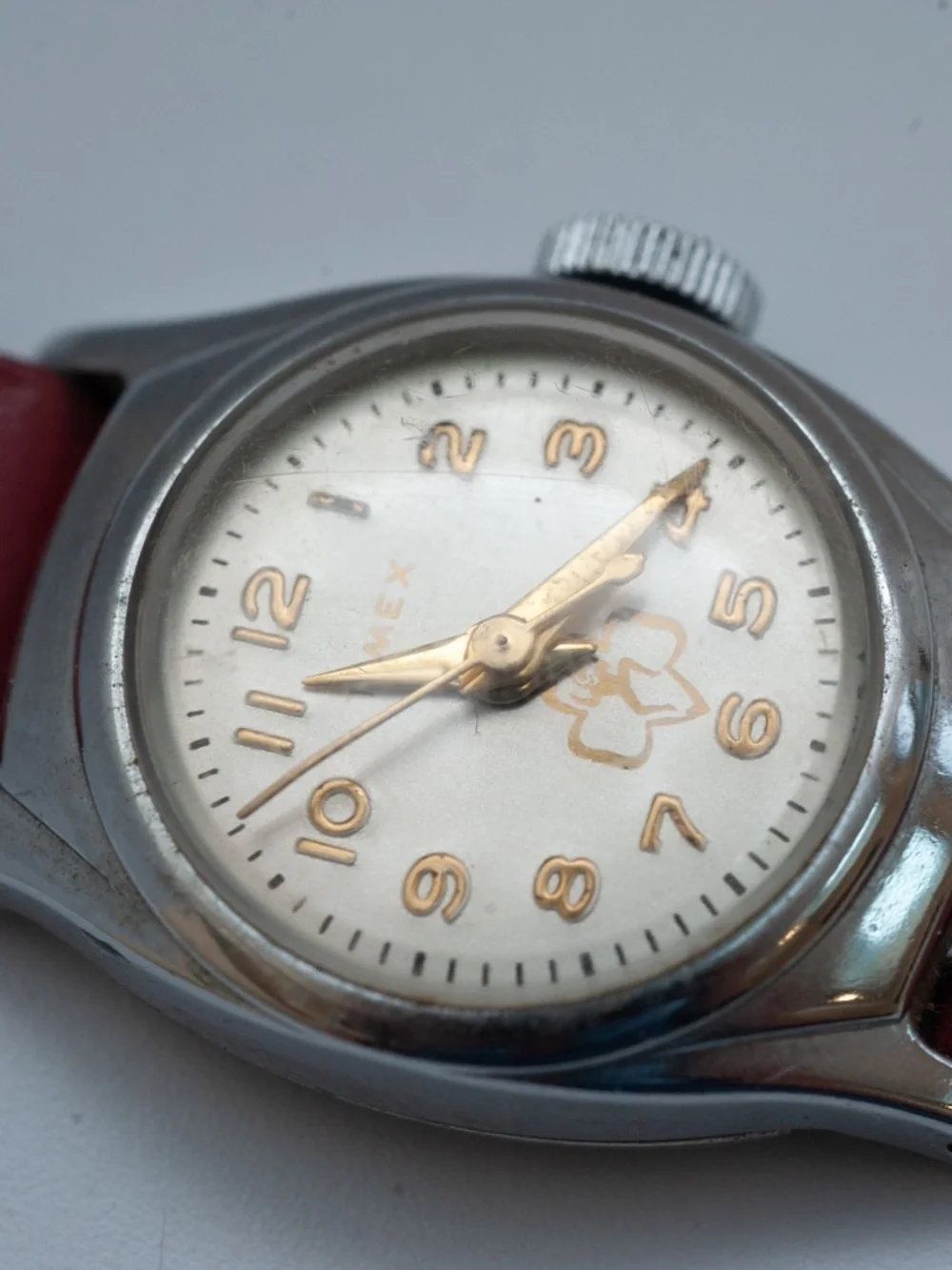 Vintage Girl Scouts Wind Up Timex Watch – Mid-Century Style